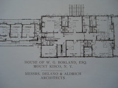 House of Wm. G. Borland, Esq., Mount Kisco, NY, 1910, Delano & Aldrich