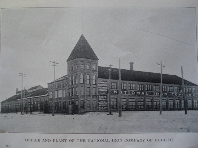 Office and Plant of the National Iron Company , Duluth, MN, 1903