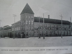 Office and Plant of the National Iron Company , Duluth, MN, 1903