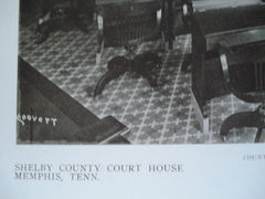 Circuit Court Room No. 3 & the County Court Room in the Shelby County Court House, Memphis, TN, 1910, Hale & Rogers