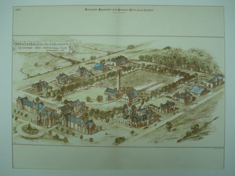 Hospital for the Insane , Richmond, IN, 1887, E. H. Ketcham