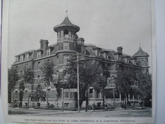 Park Hotel and Old Bank, proprietor: M.K. Armstrong, St. James, MN, 1903