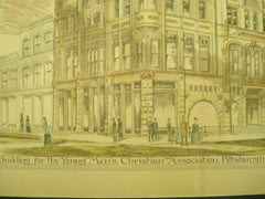 Building for the Young Men's Christian Association, Pittsburgh, PA, 1883, J. A. Schweinfurth