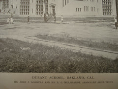 Durant School , Oakland, CA, 1915, John J. Donovan and L. C. Mullgardt