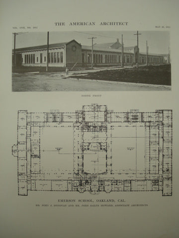 Emerson School , Oakland, CA, 1915, John J. Donovan and John Galen Howard