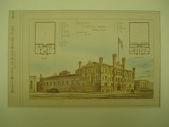 Armory of the First Regiment of the National Guard , Philadelphia, PA, 1882, Jas. H. Windrim