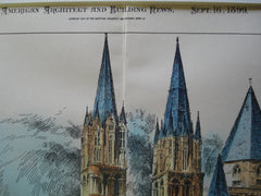 L'Abbaye aux hommes and the College, Caen, France, EUR, 1899, Unknown
