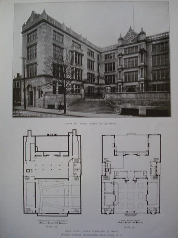 Public School, No. 37, Bronx, NY, 1908, C.B.J. Snyder