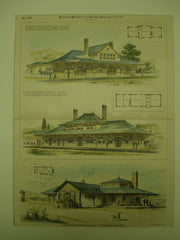 Massachusetts and Pennsylvania Passenger Stations, 1893, Gordon, Bragdon & Orchard, Frank Waller