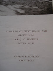 Views of Country House and Grounds of Mr. J.C. Hopkins , Dover, MA, 1910, Kilham & Hopkins