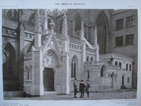Open-Air Pulpit part of Grace Church , New York, NY, 1910, William W. Renwick