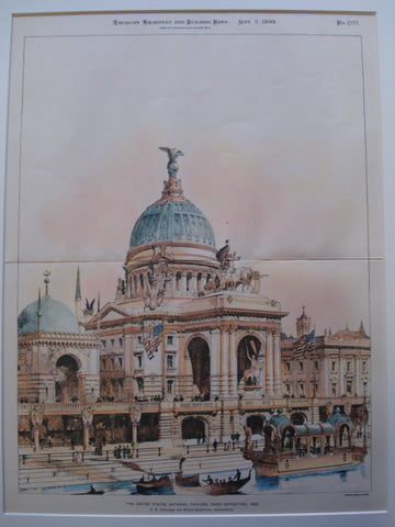 United States National Pavilion for the Paris Exposition, 1900, Paris, France, EUR, 1899, C.A. Coolidge and Morin Goustiaux