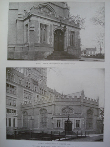 Exterior View and Entrances to the Assembly Room of the Morris High School, 165th Street and East Boston Road, New York, NY, 1908, C.B.J. Snyder