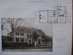 House for R.A. Stewart, Esq., Brookline, MA, 1910, Kilham & Hopkins