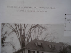 House for R.A. Stewart, Esq., Brookline, MA, 1910, Kilham & Hopkins