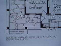 Gardener's Cottage: House for E.A. Clark, Esq., Jamaica Plain, MA, 1910, Kilham & Hopkins