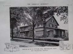 House of H.G. Cutler, Esq., Brookline, MA, 1913, J. William Beal