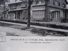 House of H.G. Cutler, Esq., Brookline, MA, 1913, J. William Beal