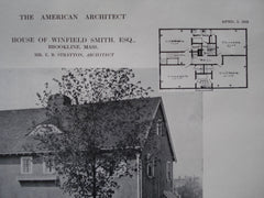 House of Winfield Smith, Esq., Brookline, MA, 1913, E.B. Stratton