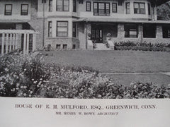 House of E.H. Mulford, Esq., Greenwich, CT, 1913, Henry W. Rowe