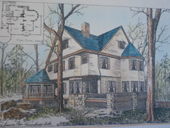 Two Houses , Jamaica Plain, MA, 1886, Francis Craigin
