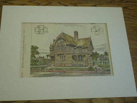 Proposed Suburban Residence, Wheeling, WV, 1882, S.M. Howard