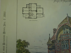 Proposed Suburban Residence, Wheeling, WV, 1882, S.M. Howard