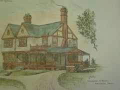 Country House , Philadelphia, PA, 1882, Hazlehurst & Huckel