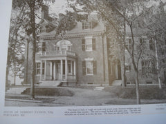 House of Herbert Payson, Esq, Portland, ME, 1909, J.C. & J.H. Stevens