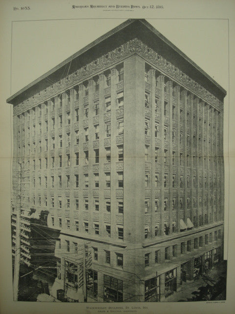 Wainwright Building , St. Louis, MO, 1895, Adler & Sullivan