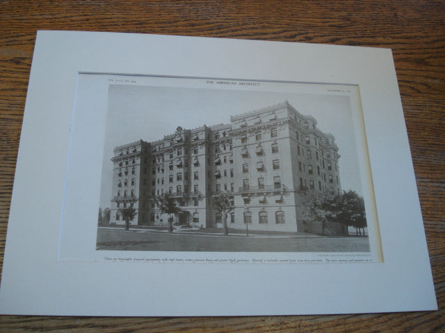 The Kenesaw Apartments, Washington, DC, 1909, George W. Stone & Frank L. Averill