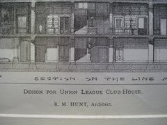 Design for the Union League Club-House, New York, NY, 1879, R.M. Hunt