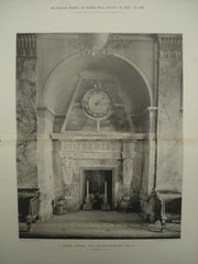 Corridor Fireplace at the Hotel Waldorf-Astoria , New York, NY, 1898, H. J. Hardenbergh