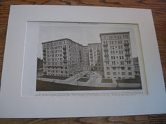 The Stoneleigh Court Apartments, Washington, DC, 1909, James G. Hill