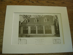 Garage of R.W. Bird, Esq., Brookline, MA, 1909, J. Lavelle