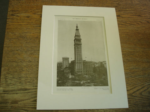 The Metropolitan Tower, Madison Square, New York, NY, 1909, N. Le Brun & Sons