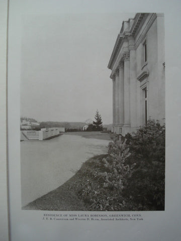 Residence of Miss Laura Robinson, Greenwich, CT, 1913, J.E.R. Carpenter and Walter D. Blair