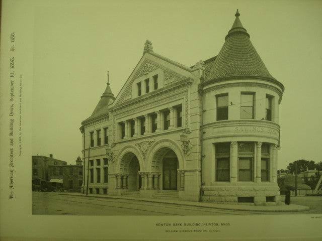 Newton Bank Building , Newton, MA, 1898, William Gibbons Preston
