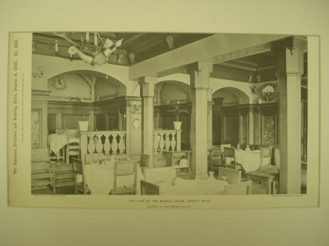 Cafe of the Russell House , Detroit, MI, 1898, Alpheus W. Chittenden