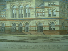 US Court House and Post Office , Utica, NY, 1879, Mr. J. G. Hill