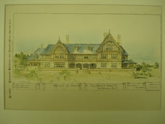 Sketch of the House for Mr. Chas. E. Hires , Devon, PA, 1894, W. L. Price