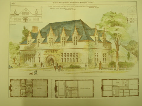 Building for the Horticultural Society and Park Commissioners, Boston, MA, 1887, Shepley, Rutan, and Coolidge