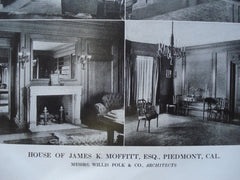 House of James K. Moffitt, Esq., Piedmont, CA, 1913, Willis Polk & Co.