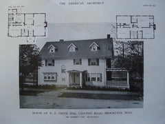 House of W.F. Smith, Esq. on Clinton Road , Brookline, MA, 1913, Robert Coit