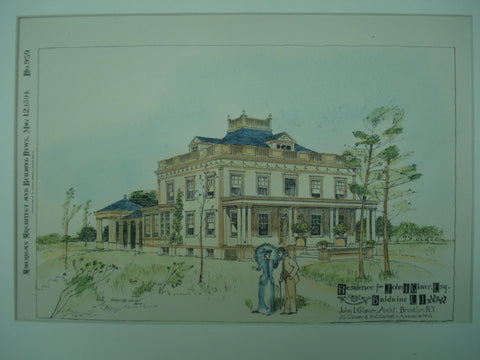 Residence for John I. Glover , Baldwins, NY, 1894, John I. Glover