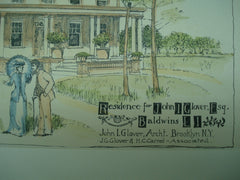 Residence for John I. Glover , Baldwins, NY, 1894, John I. Glover