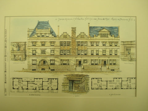Proposed Houses for C. W. Ward, Esq, New York, NY, 1887, Beall & Haak