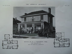 House of W.J. McMahon, Esq., New Orleans, LA, 1913, Sam Stone, Jr.