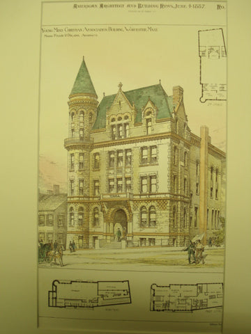 Young Mens Christian Association Building, Worcester, MA, 1887, Fuller & Delano