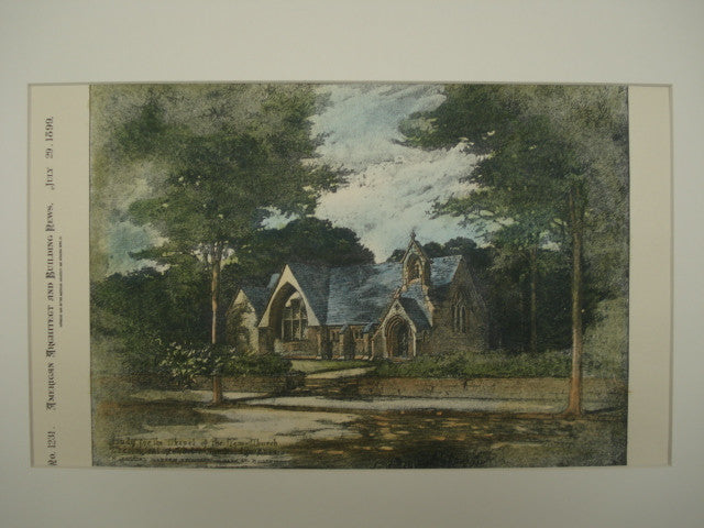 Study for the Chapel of the New-Chapel Theological School , Cambridge, MA, 1899, H. Langford Warren